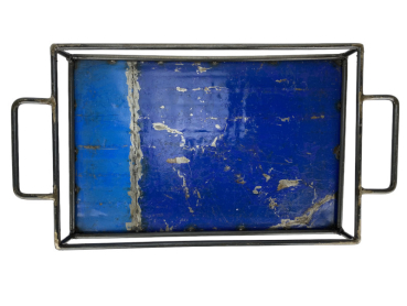 Preview: Upcycling Tablett aus recycelten Ölfässern | Größe M